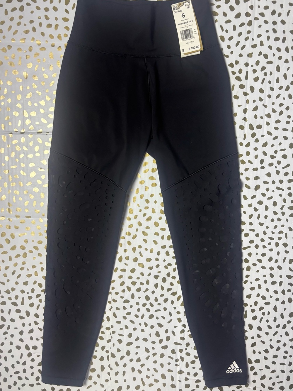 adidas Black Kids Grip-Panel Leggings